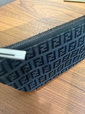 Fendi Black FF Logo Toiletry Pouch